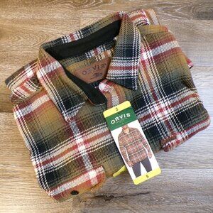 ORVIS NWT Men's Big Bear Heavy Weight Flannel Shirt Multi Color: Size SMALL